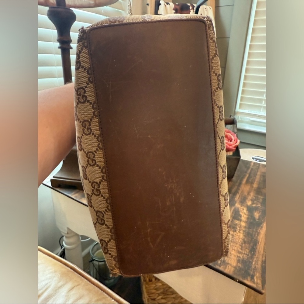 Gucci Beige Brown GG Canvas Tote - Picture 7 of 11